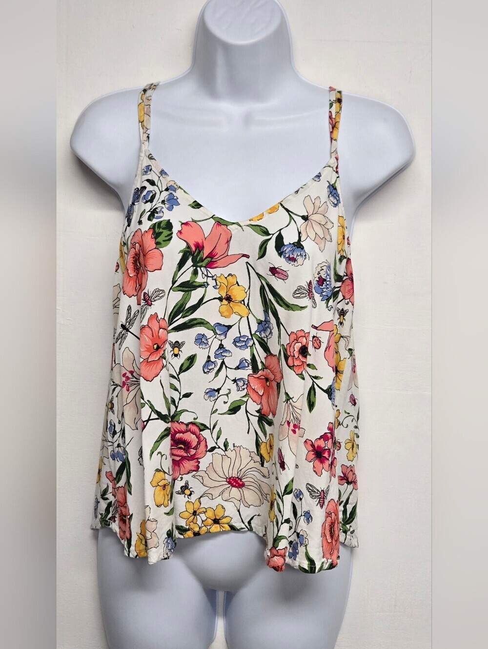 Hollister XS Strappy Back Baby Doll Top Spaghetti Strap V Neck